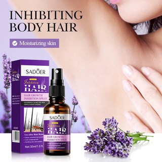 [Hàng có sẵn] Xịt tăng trưởng tóc SADOER Inhibit Xịt ức chế tóc chân nách 30ml