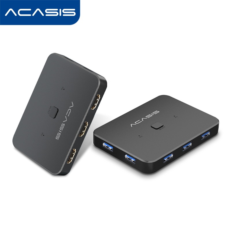 Acasis usb hdmi kvm switch 2 in 1 out 4k60hz hdmi switcher and extended ...