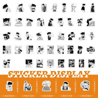 103 Chiếc Đen Trắng Thám Tử Conan Anime Dán DIY Chai Nước Laptop Hoạt Hình Miếng Dán Trẻ Em Quà Tặng