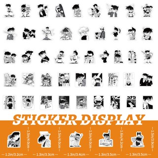 103 Chiếc Đen Trắng Thám Tử Conan Anime Dán DIY Chai Nước Laptop Hoạt Hình Miếng Dán Trẻ Em Quà Tặng