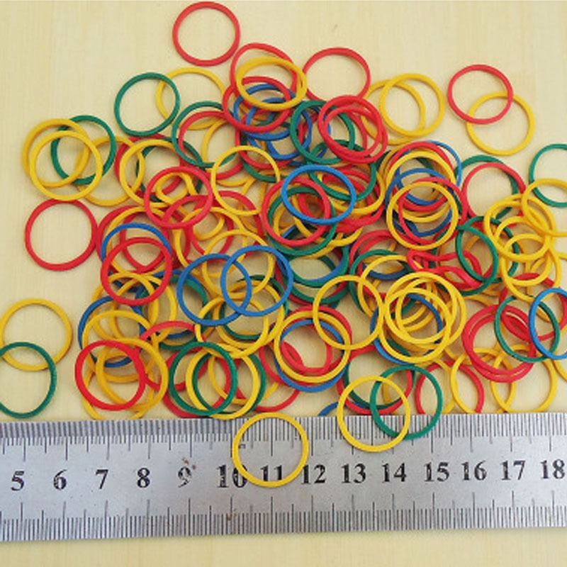 100 / 200 Chiếc Dây Cao Su Nhiều Màu Cho Đồ Dùng Văn Phòng Trường Học Dây Cao Su Co Giãn Tại Nhà