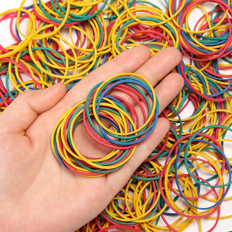 100 / 200 Chiếc Dây Cao Su Nhiều Màu Cho Đồ Dùng Văn Phòng Trường Học Dây Cao Su Co Giãn Tại Nhà