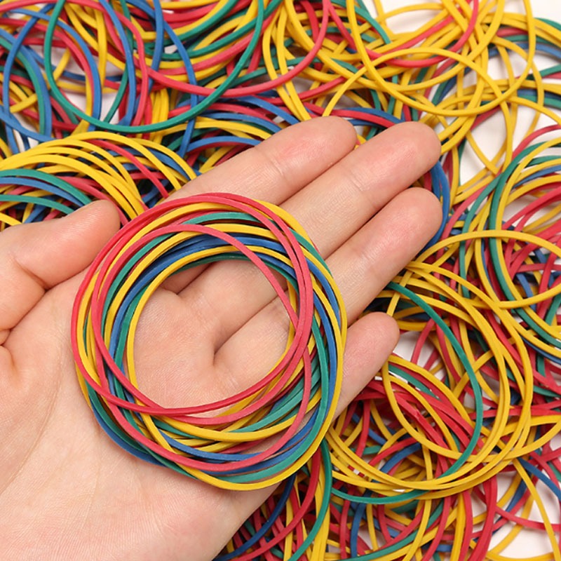 100 / 200 Chiếc Dây Cao Su Nhiều Màu Cho Đồ Dùng Văn Phòng Trường Học Dây Cao Su Co Giãn Tại Nhà