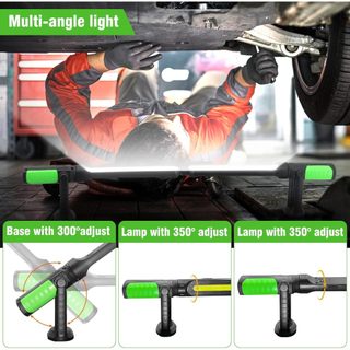 Đèn làm việc 2 trong 1 sạc lại, đèn LED khẩn cấp từ tính, dùng sửa chữa/kiểm tra ô tô/nhà để xe/xưởng/khẩn cấp