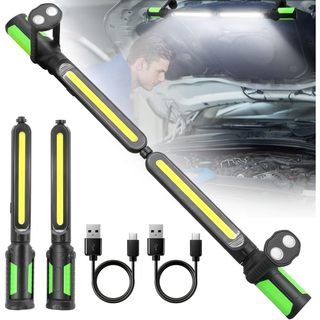 Đèn làm việc 2 trong 1 sạc lại, đèn LED khẩn cấp từ tính, dùng sửa chữa/kiểm tra ô tô/nhà để xe/xưởng/khẩn cấp