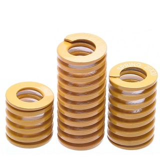 Nhỏ Tải Trọng Khuôn Lò Xo Màu Vàng Xoắn Ốc Dập Nén Lò Xo Đường Kính Ngoài 6 8 10 12 14mm Chiều Dài 20-200mm