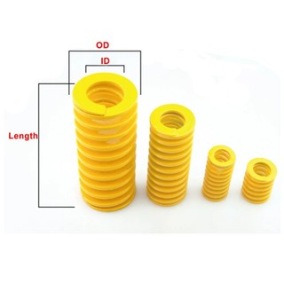 Màu Vàng Nhỏ Tải Khuôn Lò Xo Nén Lò Xo Đường Kính Ngoài 16 18 20 22mm Chiều Dài 20 25 30 35 40 45 50 55 60 - 300mm