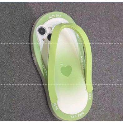 Dép Tình Yêu Gradient Thích Hợp Cho iPhone13ProMax / 11 / x / xs Niche xr Vỏ Điện Thoại Apple 12 Mềm