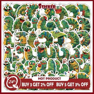 53 Chiếc Sâu Bướm Động Vật Graffiti Hoạt Hình Miếng Dán DIY Laptop Điện Thoại Hành Lý Cốc Chống Thấm Nước Miếng Dán