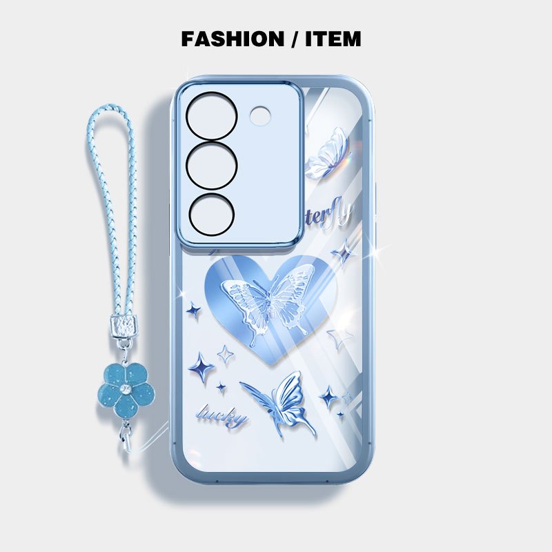 Ốp Điện Thoại YBD INS Cho Vivo V29E Y200 5G V27 Pro V27E V29 Pro 5G Vỏ Tươi Bướm Hoa Hồng Tình Yêu