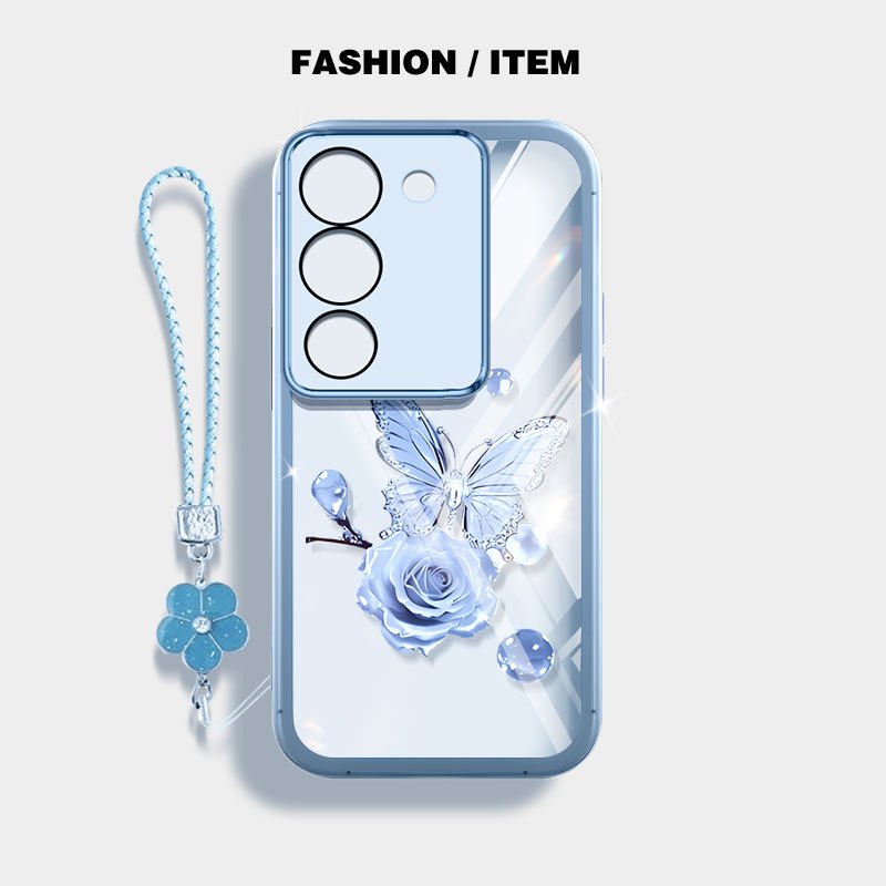 Ốp Điện Thoại YBD INS Cho Vivo V29E Y200 5G V27 Pro V27E V29 Pro 5G Vỏ Tươi Bướm Hoa Hồng Tình Yêu