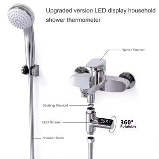 Youpin Màn Hình LED Nhà Nhiệt Kế Tắm Nước 5 Đến 85 Độ C Lưu Lượng Nước Phát Điện Chăm Sóc Cho Bé Nhiệt Kế Tắm