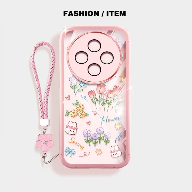 Ốp Điện Thoại YBD INS Cho Tecno Spark 30C NFC 4G kl5 kl5n Vỏ Bó Hoa Tulip Nhỏ