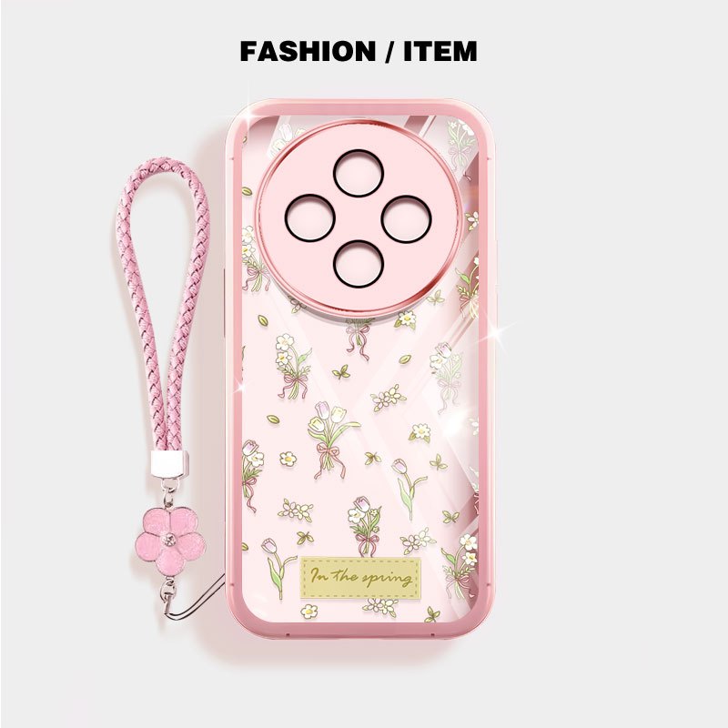 Ốp Điện Thoại YBD INS Cho Tecno Spark 30C NFC 4G kl5 kl5n Vỏ Bó Hoa Tulip Nhỏ