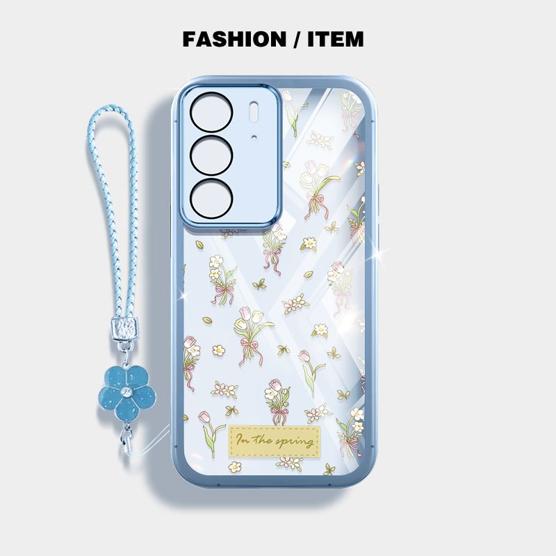 Ốp Điện Thoại YBD INS Cho OPPO A3X 5G 4G A3 NFC A40 A40M A60 5G Vỏ Hoa Tulip Nhỏ