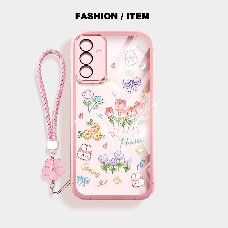 Ốp Điện Thoại YBD INS Cho Samsung Galaxy A52S A52 A23 A32 M32 A33 A53 A530 A72 A73 5G Vỏ Hoa Tulip Nhỏ