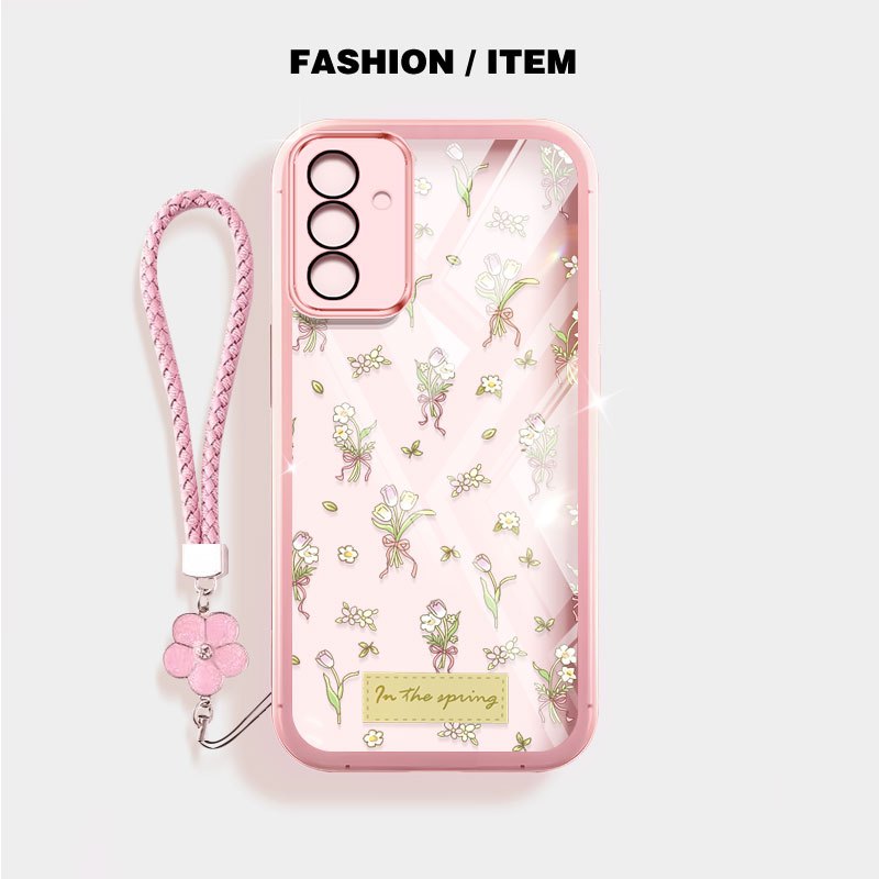 Ốp Điện Thoại YBD INS Cho Samsung Galaxy A52S A52 A23 A32 M32 A33 A53 A530 A72 A73 5G Vỏ Hoa Tulip Nhỏ