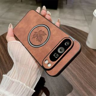 Dành Cho Google Pixel 7 Pro 9 7 8 Pro 10 9 Pro 10 XL 7A 9A Vỏ Điện Thoại Da Cừu Lá Phong Hút Từ Tính Chống Rơi Và Chống Sốc Vỏ Bảo Vệ Điện Thoại