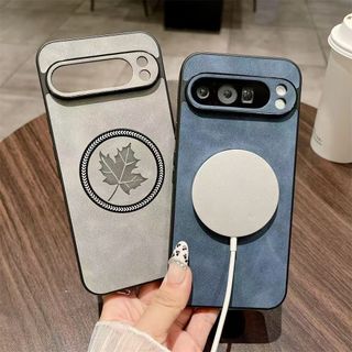 Dành Cho Google Pixel 7 Pro 9 7 8 Pro 10 9 Pro 10 XL 7A 9A Vỏ Điện Thoại Da Cừu Lá Phong Hút Từ Tính Chống Rơi Và Chống Sốc Vỏ Bảo Vệ Điện Thoại