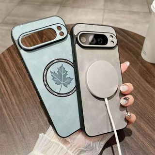 Dành Cho Google Pixel 7 Pro 9 7 8 Pro 10 9 Pro 10 XL 7A 9A Vỏ Điện Thoại Da Cừu Lá Phong Hút Từ Tính Chống Rơi Và Chống Sốc Vỏ Bảo Vệ Điện Thoại