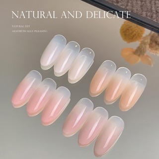 Kem Che Khuyết Điểm Làm Móng Tay Phong Cách Mới Đặc Biệt Blush Kem Trắng Keo Sữa Hơi Thở Bao Freeline Gradient Màu Keo