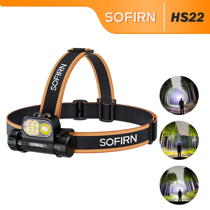 Đèn pha LED SOFIRN HS22 chống nước IPX8, chế độ chùm kép, phù hợp sử dụng ngoài trời và trong tình huống khẩn cấp
