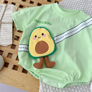 Sơ Sinh Bé Trai Bé Gái Cotton Họa Tiết Bơ Dễ Thương Áo Liền Quần Boby Mềm Mại Thoải Mái (0-24 Tháng)