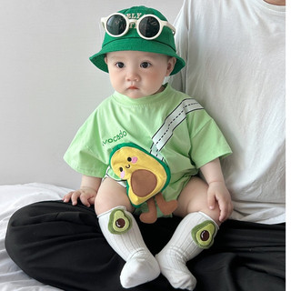 Sơ Sinh Bé Trai Bé Gái Cotton Họa Tiết Bơ Dễ Thương Áo Liền Quần Boby Mềm Mại Thoải Mái (0-24 Tháng)