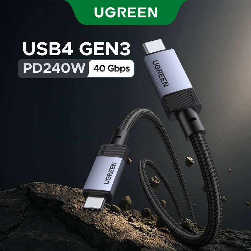 UGREEN USB4.0 Gen3 40Gbps PD240W USB-C Cáp sạc nhanh truyền dữ liệu siêu nhanh cho iPhone 17 Pro Max/iPhone 18 Pro Max