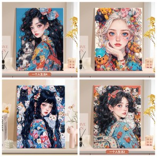 MOZI ✨40 * 50cm / 30 * 40cm tranh số hóa tranh tô màu theo số tranh sơn dầu số hoá tranh số hoá