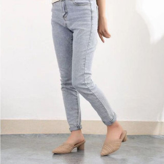 Xăng đan Mũi Nhọn ASDFGER, Dép Gót Thấp Chống Trơn Trượt Chống Trơn Trượt, Giày Mùa Hè Cổ Điển Mùa Hè