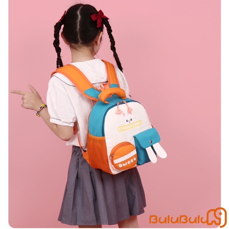 Ba lô mẫu giáo cho bé trai bé gái, thỏ hoạt hình dễ thương Dung tích lớn Túi đi học nhẹ 3-6 tuổi