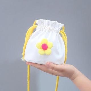 Túi vải canvas hướng dương đeo chéo trẻ em có thể đựng kẹo và khăn giấy