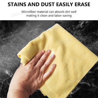 SEAMETAL 40x40cm Khăn Microfiber Edgeless Khăn Giặt Ô Tô Siêu Mềm Siêu Thấm Hút Tự Động Sấy Vải Làm Sạch Rag
