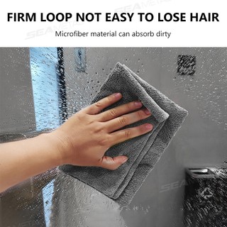 SEAMETAL 40x40cm Khăn Microfiber Edgeless Khăn Giặt Ô Tô Siêu Mềm Siêu Thấm Hút Tự Động Sấy Vải Làm Sạch Rag