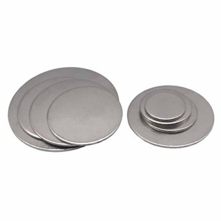Thép không gỉ 304 Đĩa rắn Đệm phẳng Chống thấm nước và chống rỉ sét Tấm sắt tròn không xốp Kim loại Tấm phẳng phẳng nguyên khối Dia 6-80mm