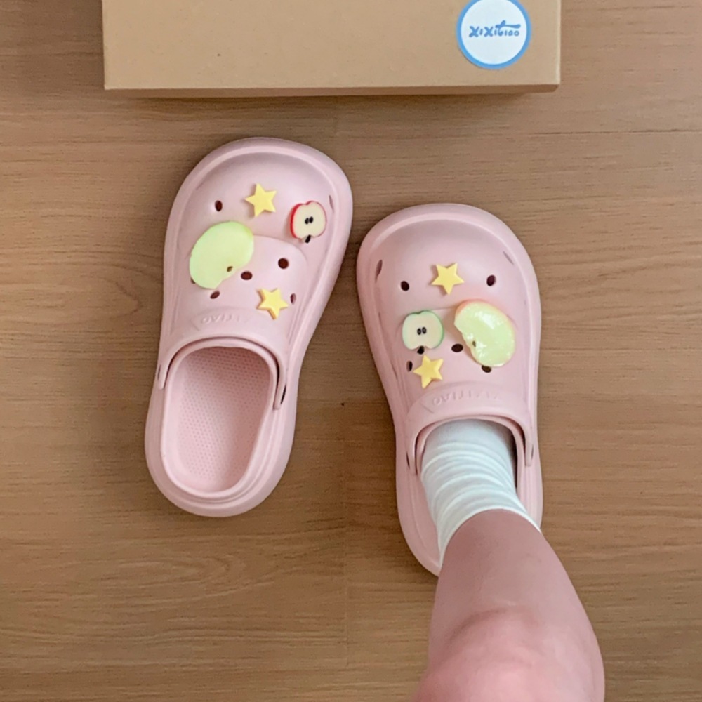 XIXITIAO Dép Sandal Dễ Thương EVA Đế Dày Tăng Chiều Cao Nữ Mùa Hè Đi Biển Dép