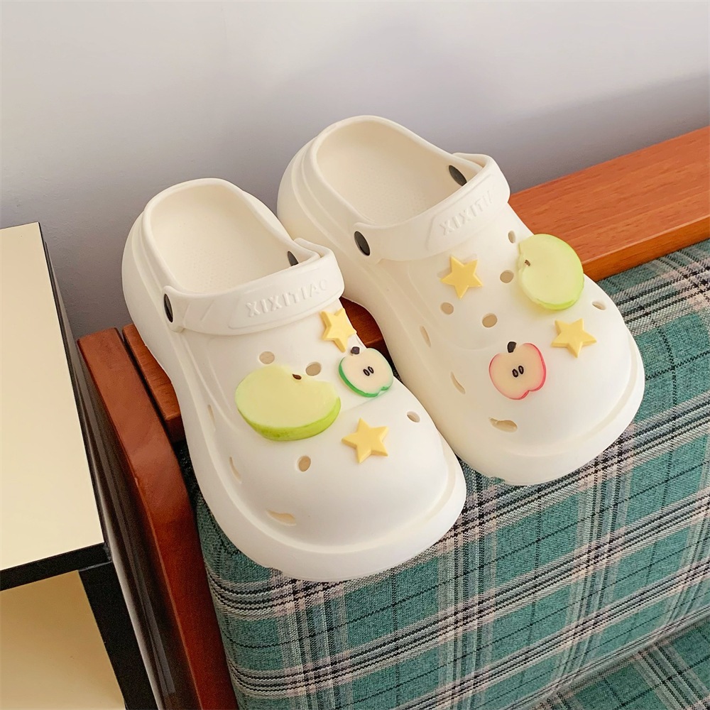 XIXITIAO Dép Sandal Dễ Thương EVA Đế Dày Tăng Chiều Cao Nữ Mùa Hè Đi Biển Dép