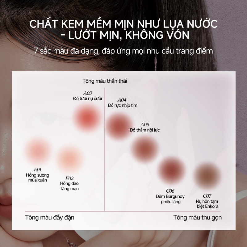 Little OndineThanh trang điểm đa năng dưỡng ẩm dùng thay phấn mắt, phấn má, son môi, Highlight 4g