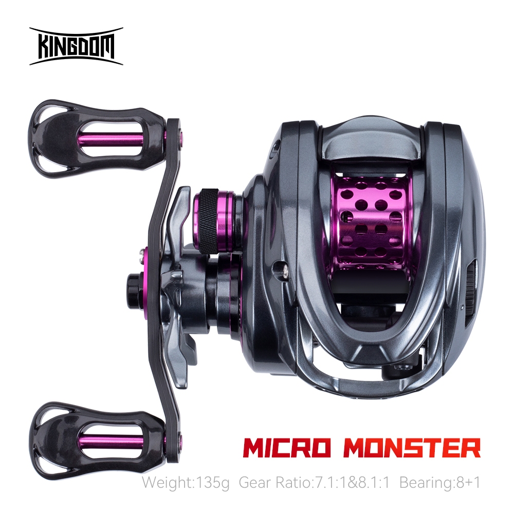 Kingdom Micro Monster Fishing Reel Baitcasting 136g 7.1: 1