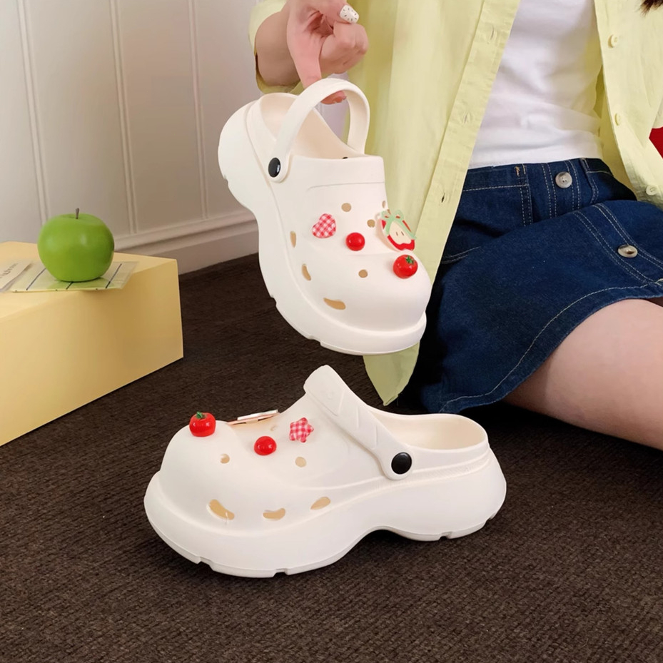 XIXITIAO Dép Đế Dày Nữ Đi Biển Mùa Hè Ngoài Trời Dép Thời Trang Dễ Thương