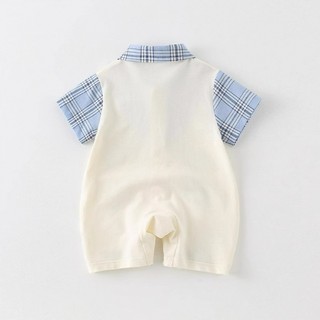 Sơ Sinh Bé Trai Cotton Hoạt Hình Dễ Thương Chó Con Quý Ông Bé Romper Áo Liền Quần Mùa Hè Mềm Mại Và Thoải Mái (0-24 tháng)