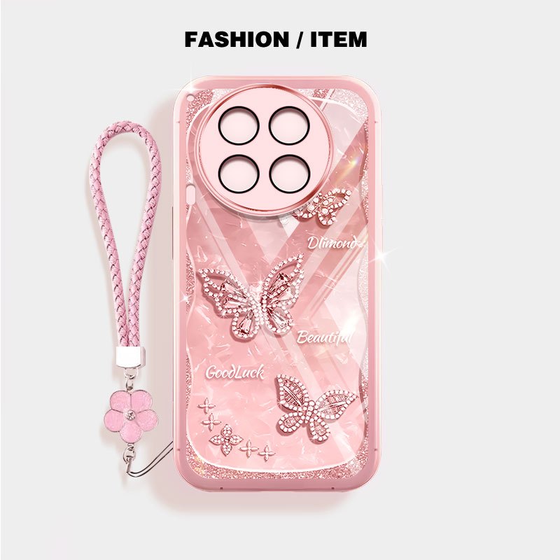 YBD Cho Tecno Camon 30 Pro Camon 30S Pro CL6 CL6K CL7 CLA5 Vỏ Điện Thoại Bướm Và Thiên Nga Sang Trọng Vỏ Trong Suốt