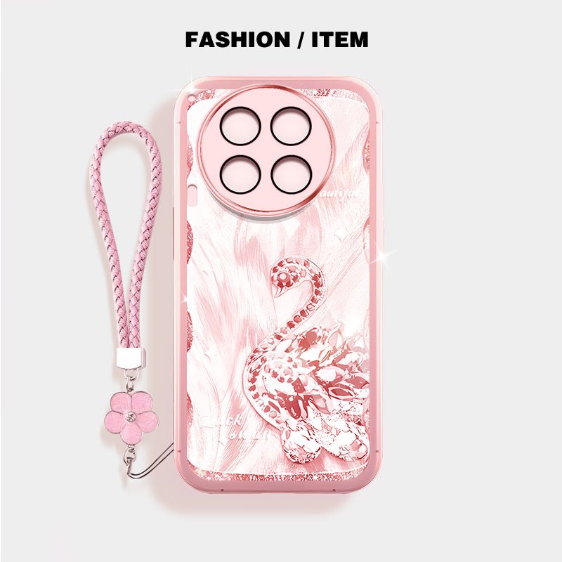 YBD Cho Tecno Camon 30 Pro Camon 30S Pro CL6 CL6K CL7 CLA5 Vỏ Điện Thoại Bướm Và Thiên Nga Sang Trọng Vỏ Trong Suốt