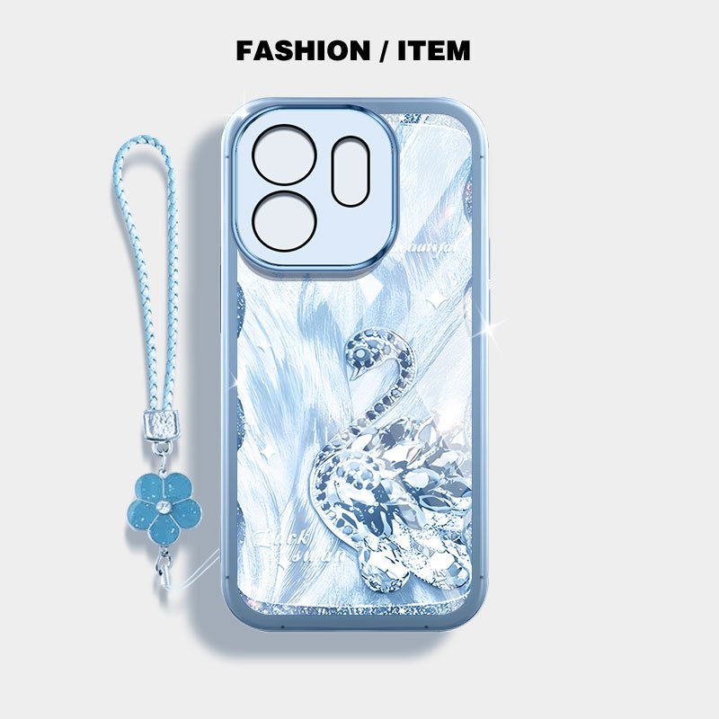 YBD Cho Infinix Smart 10 Plus Smart 9 HD Hot 50i Tecno Spark GO 2 POP 10 X6531 X6531B X6532 X6532C Vỏ Điện Thoại Bướm Và Thiên Nga Sang Trọng
