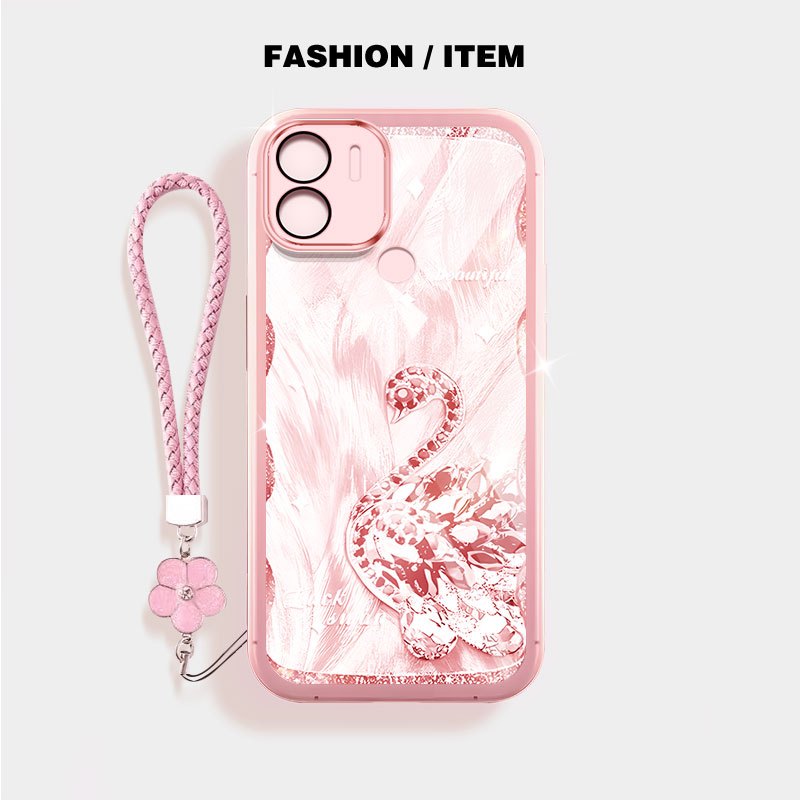 YBD Cho Redmi A1 2022 A2 2023 A2 4G A1 A2 Plus Xiaomi POCO C51 C50 Ốp Điện Thoại Vỏ Bướm Và Thiên Nga Sang Trọng