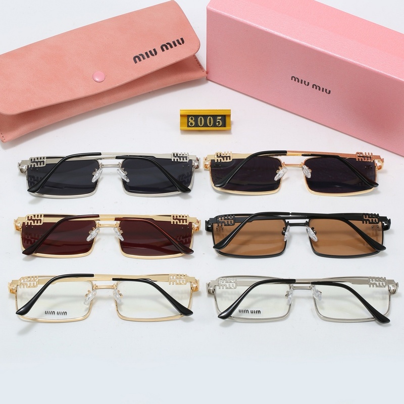 Kính râm chống nắng cổ điển kim loại unisex thời trang mới chống tia cực tím cao cấp thiết kế thương hiệu