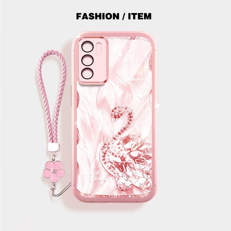 YBD Cho OPPO A16 A16S A54S A15 A15S A35 A53 A33 A32 A55 A56 A53S A16K A16E 4G Vỏ Điện Thoại Bướm Sang Trọng Và Thiên Nga