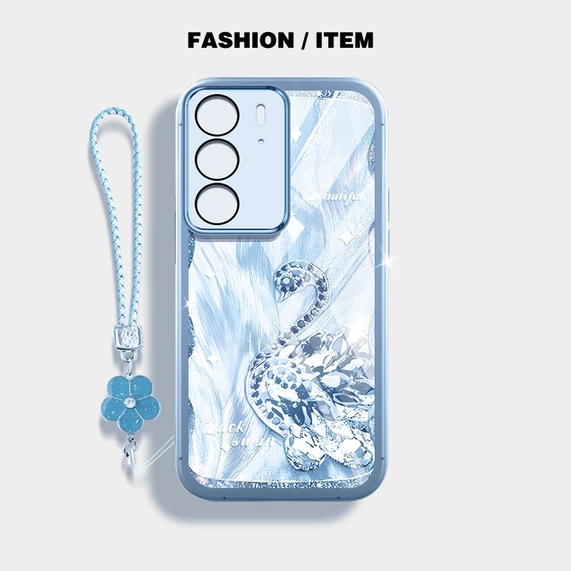 YBD Cho OPPO A5 2025 5G A5i Pro Ốp Điện Thoại Vỏ Bướm Và Thiên Nga Sang Trọng