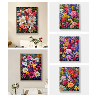 MOZI tranh tô màu số hóa 40x50cm/30x40cm, tranh kỹ thuật số hoa phong cảnh, tranh acrylic DIY sáng tạo